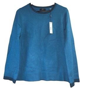 Tahari Blue Crew Neck Sweater